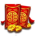 Red envelope with coins symbol from Coins of Dragon: Hold and Win paytable